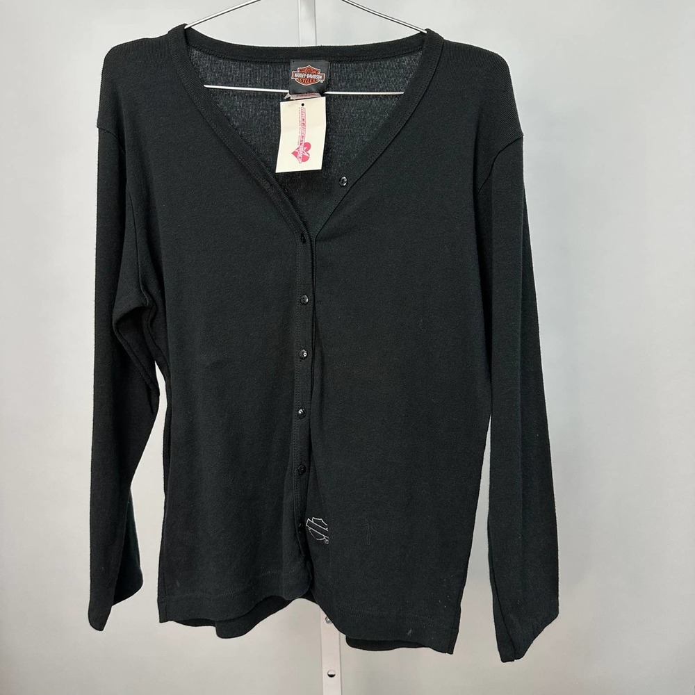 Harley Davidson Women’s Embroidered Black Cardigan